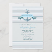 Blue Anchor Banner Invitation