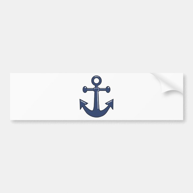 Blue Anchor Bumper Sticker (Front)