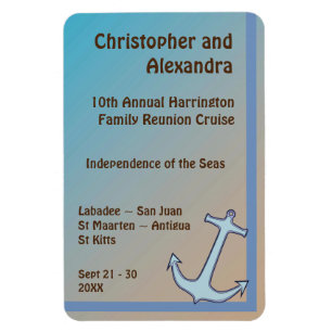 Blue Anchor Coastal Colours Stateroom Door Marker Magnet
