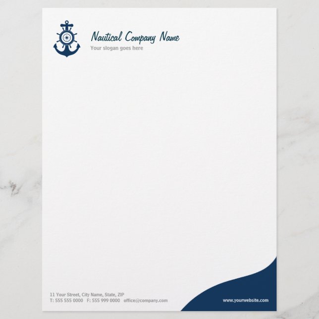 Blue Anchor Nautical letterhead (Front)