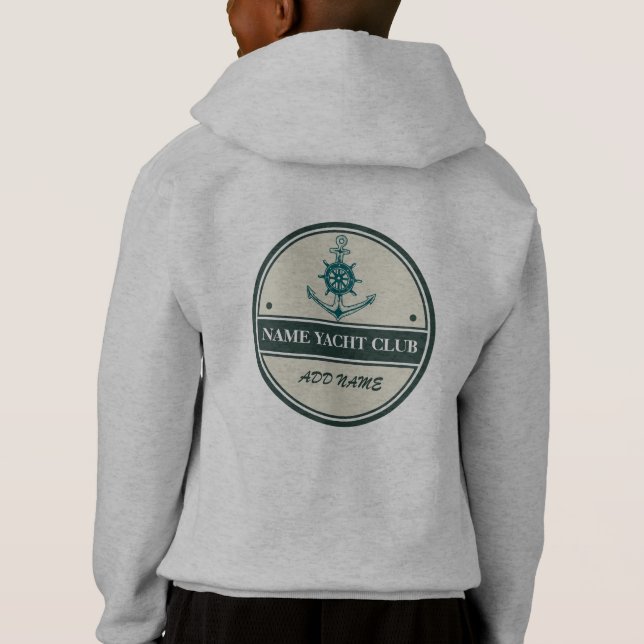 Blue Anchor Nautical Welcome yacht sailing Boat  (Back)