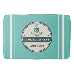 Blue Anchor Nautical Welcome yacht sailing Boat Bath Mat