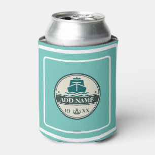 Blue Anchor Nautical Welcome yacht sailing Boat  Can Cooler