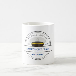 Blue Anchor Nautical Welcome yacht sailing Boat Coffee Mug
