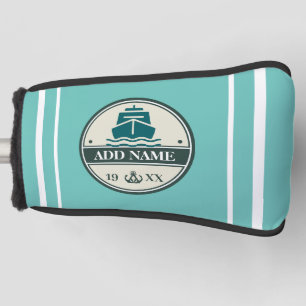 Blue Anchor Nautical Welcome yacht sailing Boat  Golf Head Cover