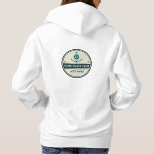 Blue Anchor Nautical Welcome yacht sailing Boat  Hoodie