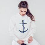 Blue Anchor Sweatshirt<br><div class="desc">Nautical design.</div>