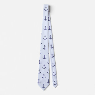 Blue Anchors Nautical Men's Neck Tie