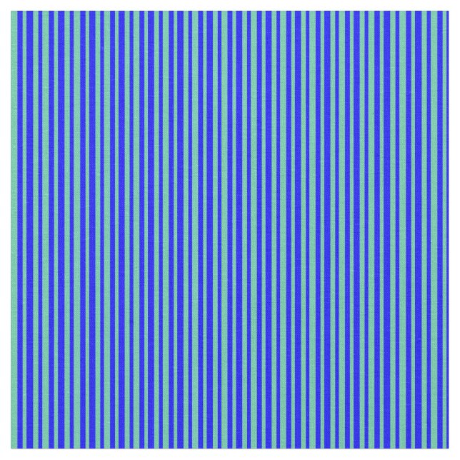Blue and Aquamarine Stripes/Lines Pattern Fabric (Close Up)