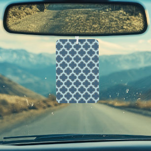 Blue and Baby Blue Trellis, Lattice, Quatrefoil Air Freshener