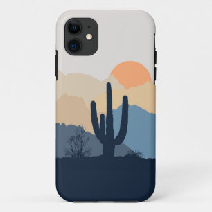 Blue and beige desert sunrise iPhone 11 case