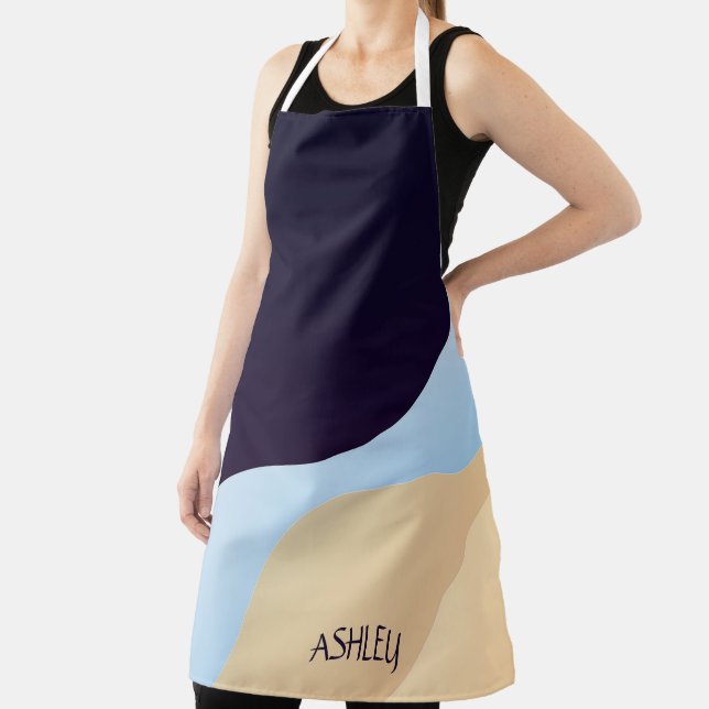 Blue And Beige Tones Apron (Insitu)