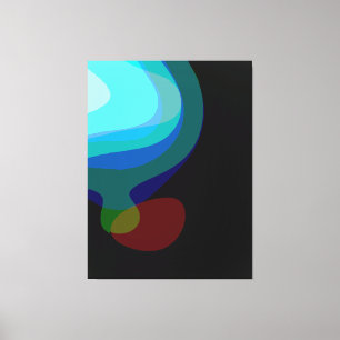 Blue And Black Abstract Art 915 Canvas Print