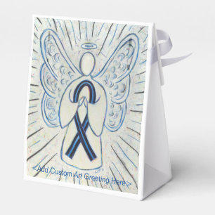 Blue and Black Awareness Ribbon Party Favour Boxes