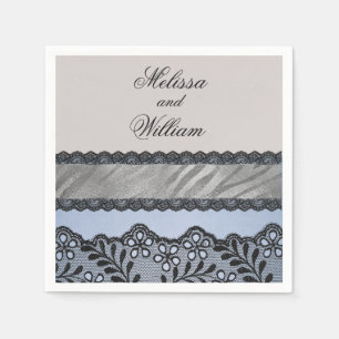 Blue and Black Beauty Napkin