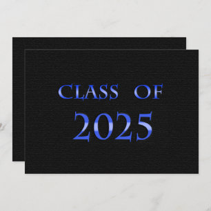 Blue and Black Class of 2025 Graduation Party Invitation