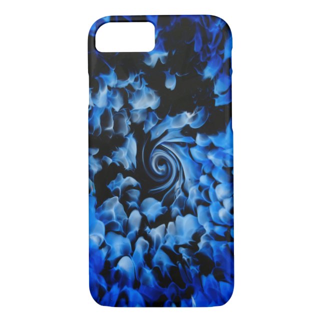 blue and black contemporary abstract Case-Mate iPhone case (Back)