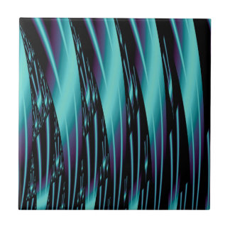 Blue and Black Contemporary Abstract Ceramic Tile