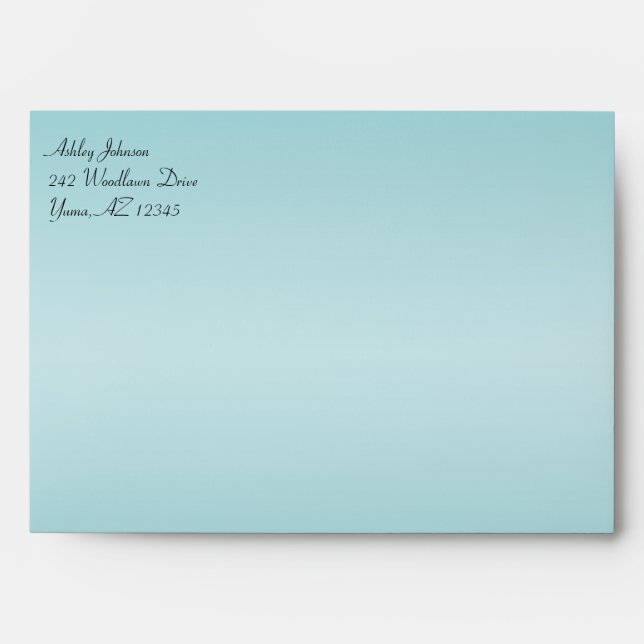 Blue and Black Envelope for 5"x7" Sizes (Front)