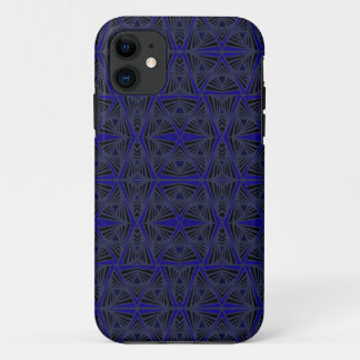 Blue and black geometric pattern. iPhone 11 case