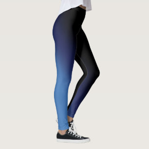 Blue and Black Gradient Leggings