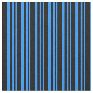 Blue and Black Lined/Striped Pattern Fabric