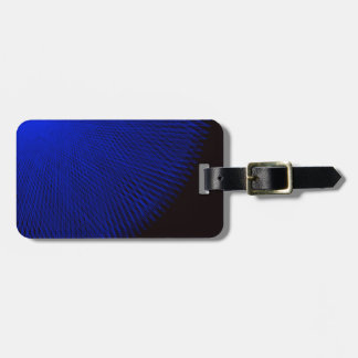 blue and black luggage tag