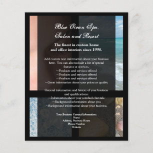 Blue and Black Luxury Spa Resort Theme Flyer
