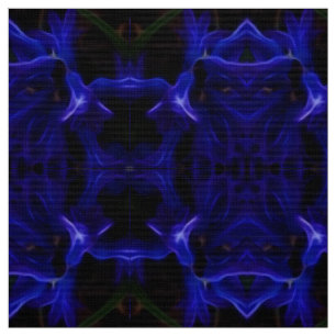 Blue and black Mandalas fabric