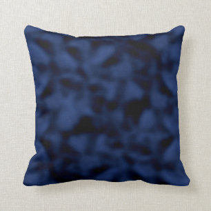 Blue and Black Mottled Throw Pillow