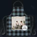 Blue And Black Plaid Best Grandpa Gift With Photo Apron<br><div class="desc">This Blue and Black Plaid Best Grandpa Gift is a thoughtful and unique way to show your appreciation and love for your grandpa.The frame is made of a high-quality, blue and black plaid fabric that gives it a rustic and charming feel. The words "Best Grandpa" are embroidered onto the fabric...</div>