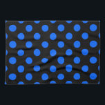 Blue and black polka dots kitchen towel<br><div class="desc">Blue and black polka dots</div>