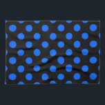 Blue and black polka dots kitchen towel<br><div class="desc">Blue and black polka dots</div>