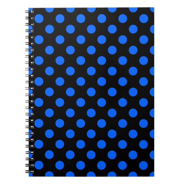 Blue and black polka dots notebook (Front)