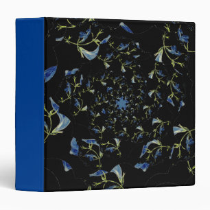 Blue and black Sage fractal art Binder
