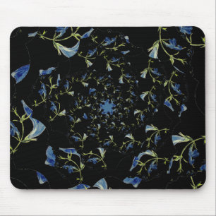 Blue and black Sage fractal art Mouse Pad