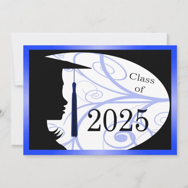 Blue and Black Silhouette 2025 Card (Front)