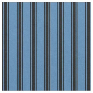 Blue and Black Striped/Lined Pattern Fabric