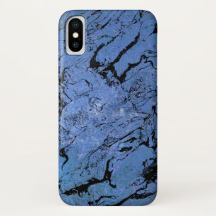 blue and black swirl marble pattern Case-Mate iPhone case