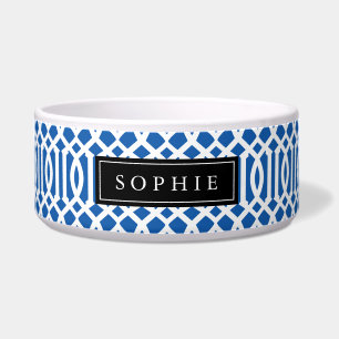 Blue and Black Trellis Monogram