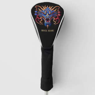 Blue and Black Year of the Dragon Golf Head Cover