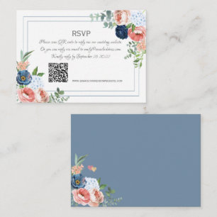Blue and Blush Roses Card