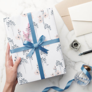 Blue and Blush Wrapping Paper