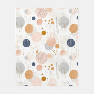 Blue and Brown Abstract Colour DesignFleece Blanke Fleece Blanket