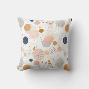Blue and Brown Abstract Colour DesignFleece Blanke Throw Pillow