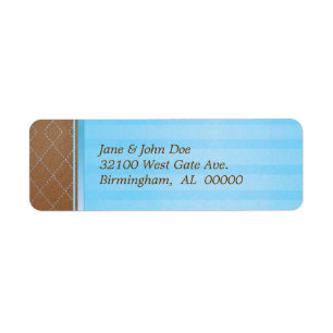 Blue and Brown Address Labels