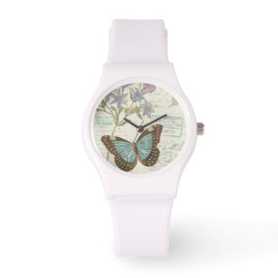 Blue and Brown Butterfly Watch