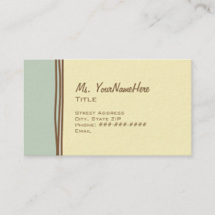 Blue and Brown Flower Business Card
