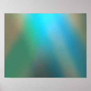 Blue and Brown Glow #1 Abstract Art Poster