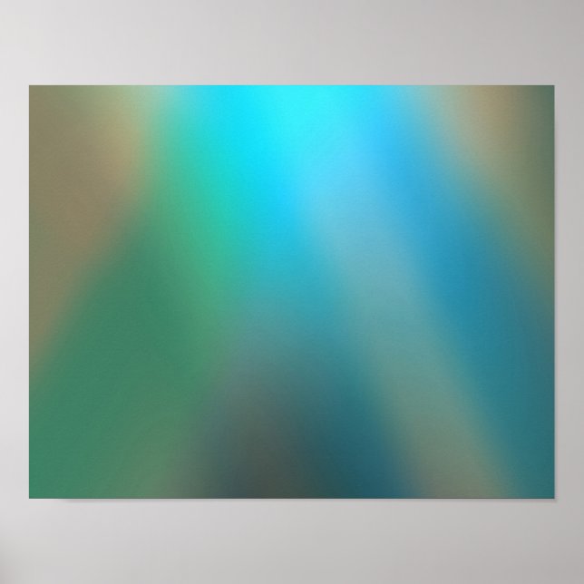 Blue and Brown Glow #1 Abstract Art Poster (Front)